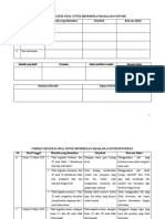 Format Refleksi Awal untuk Mengatasi Masalah Pembelajaran