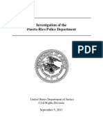 Investigation of the Puerto Rico Police Department - Civil Rights (Executive Summary) (Sept. 2011)