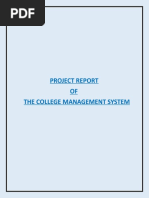 Project Report OF The College Management System