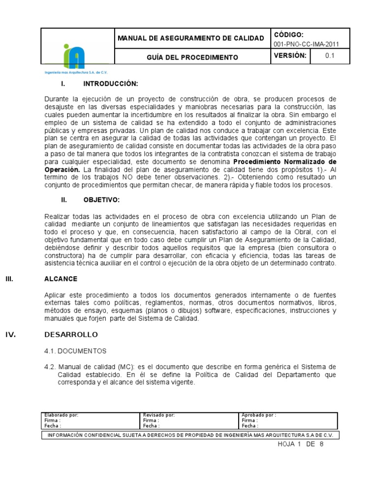 Manual de Aseguramiento de Calidad | PDF | Calidad (comercial) | Industrias