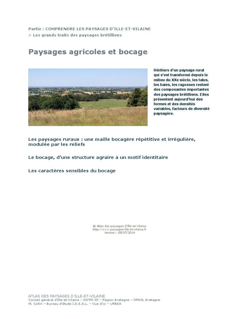 Paysages Ruraux d'Ille-et-Vilaine | PDF | Paysage | Haie