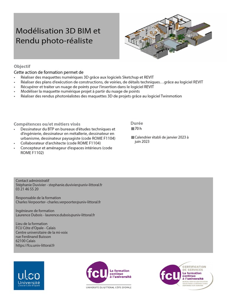 Formation Modélisation 3D et BIM | PDF