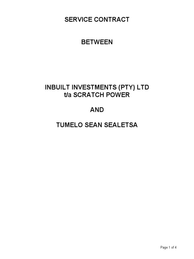 Service-Contract-Template | PDF