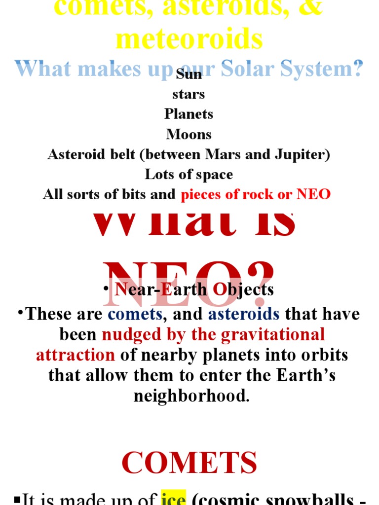 Lecture Comets Asteroids And Meteors Grade 8 Pdf