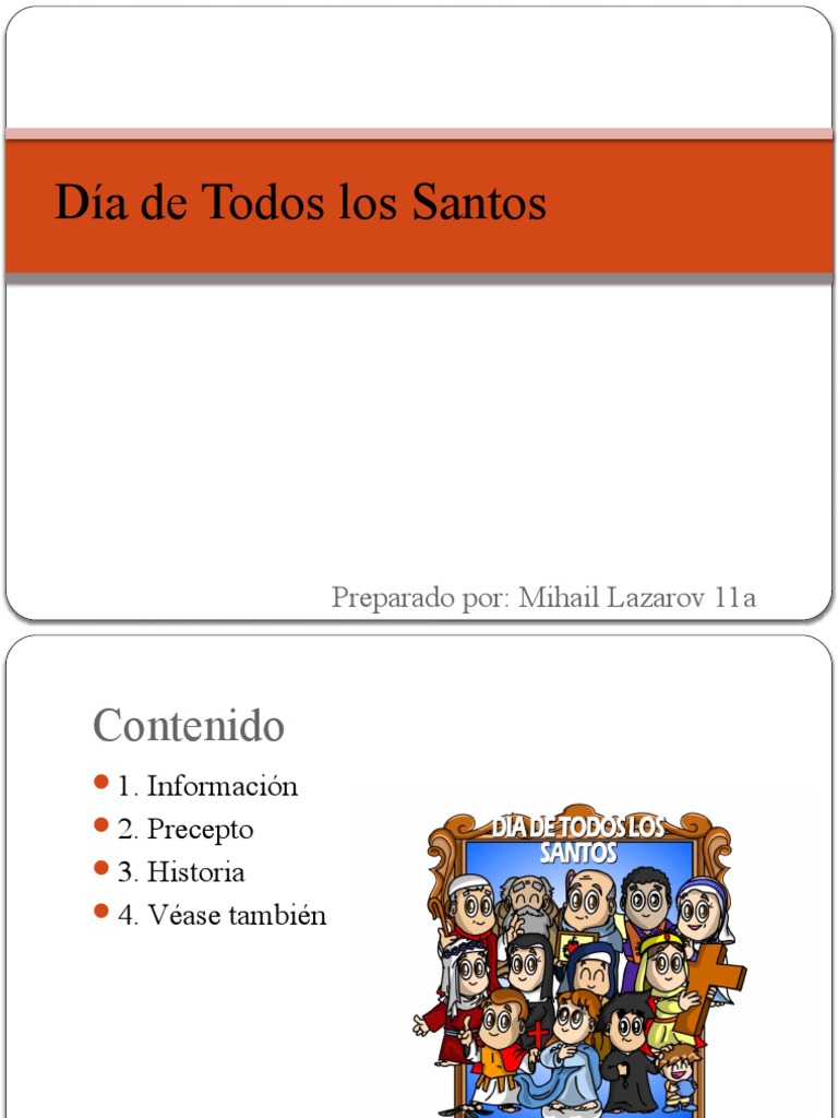 Dia de Todos Los Santos | PDF | Fiestas cristianas y días santos ...