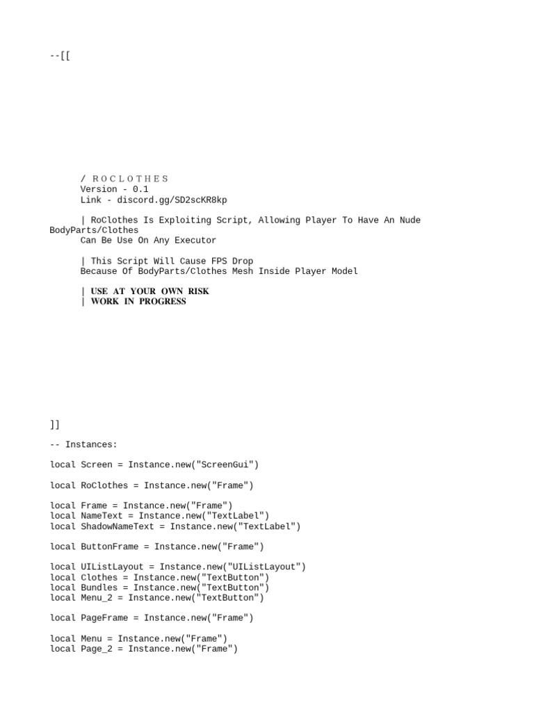 RoClothes V - 0.1 | Download Free PDF | Dress | Human Appearance
