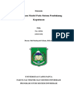 Model dan Analisis Sistem Pendukung Keputusan