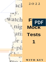 Fce Booklet 2022 - Mock Tests Cambridge 1 PDF