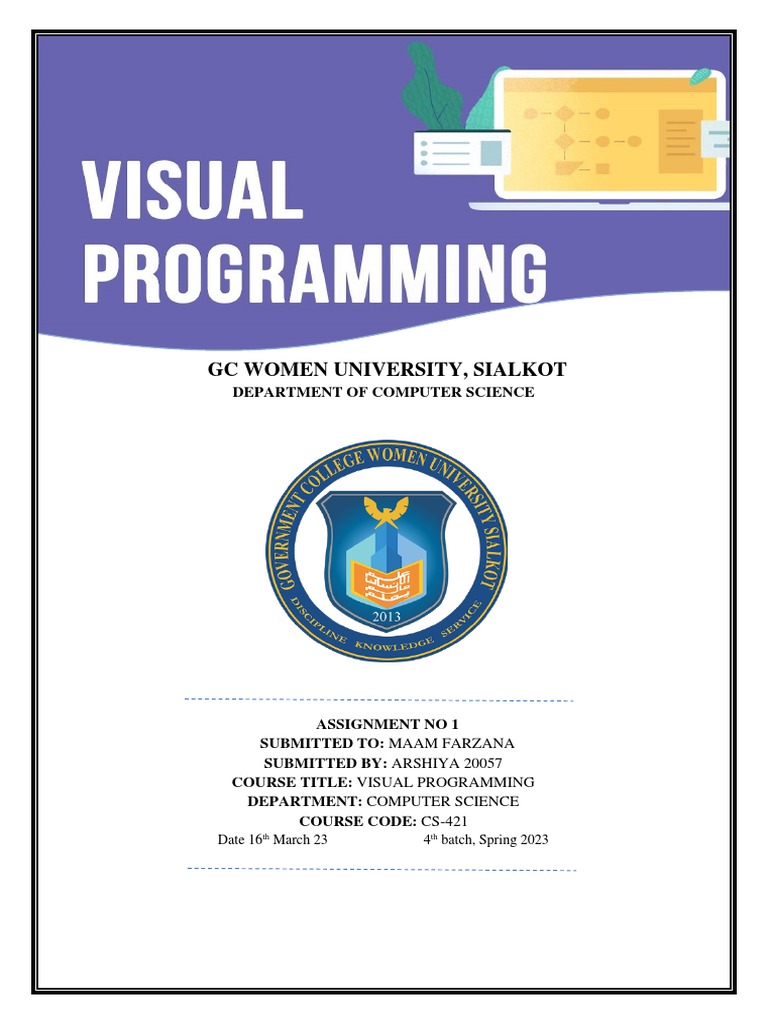 Visual Programming Assignment Solutions | PDF