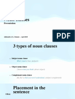 Noun Clause Presentation - Key