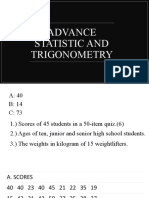 (Finished) Advance Statistics and Trigonometry
