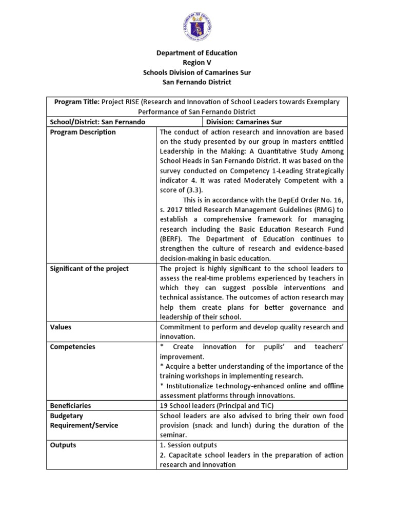 Project RISE | PDF | Innovation | Business