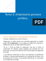 Tema 3. Empresario Persona Jurídica