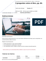 Autoevaluación 2 (Preguntas Sobre El Libro, Pp. 63-128) - LENGUAJE II - 2020-02 - FC-PRECIV02A1T PDF