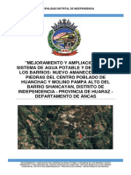 MEJORAMIENTO Y AMPLIACION DEL SISTEMA DE AGUA POTABLE Y DESAGUE - Final