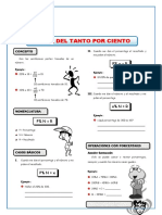 Regla Del Tanto Por Ciento para Segundo de Secundaria PDF