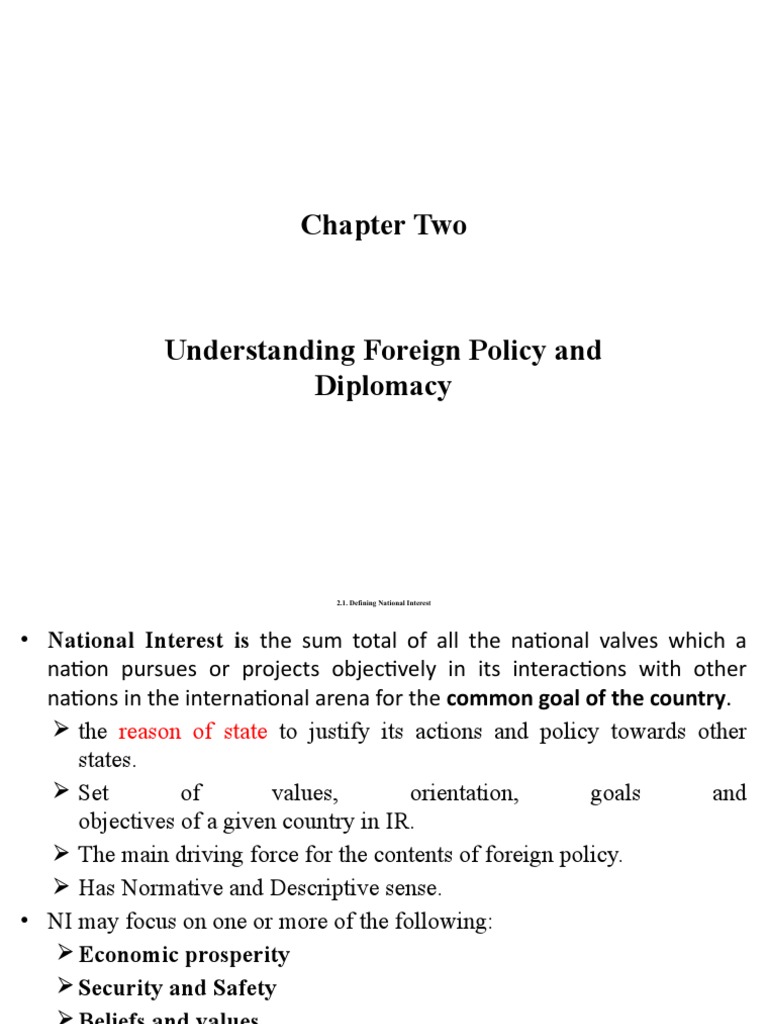 National Interest and Foreign Policy Explained | PDF | Diplomacy | Ethiopia