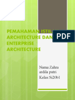 Pemahaman Istilah Architecture Dan Enterprise Architecture
