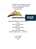 GEOLOGÍA ESTRUCTURAL DEL YACIMIENTO MINERO ANTAPACCAY