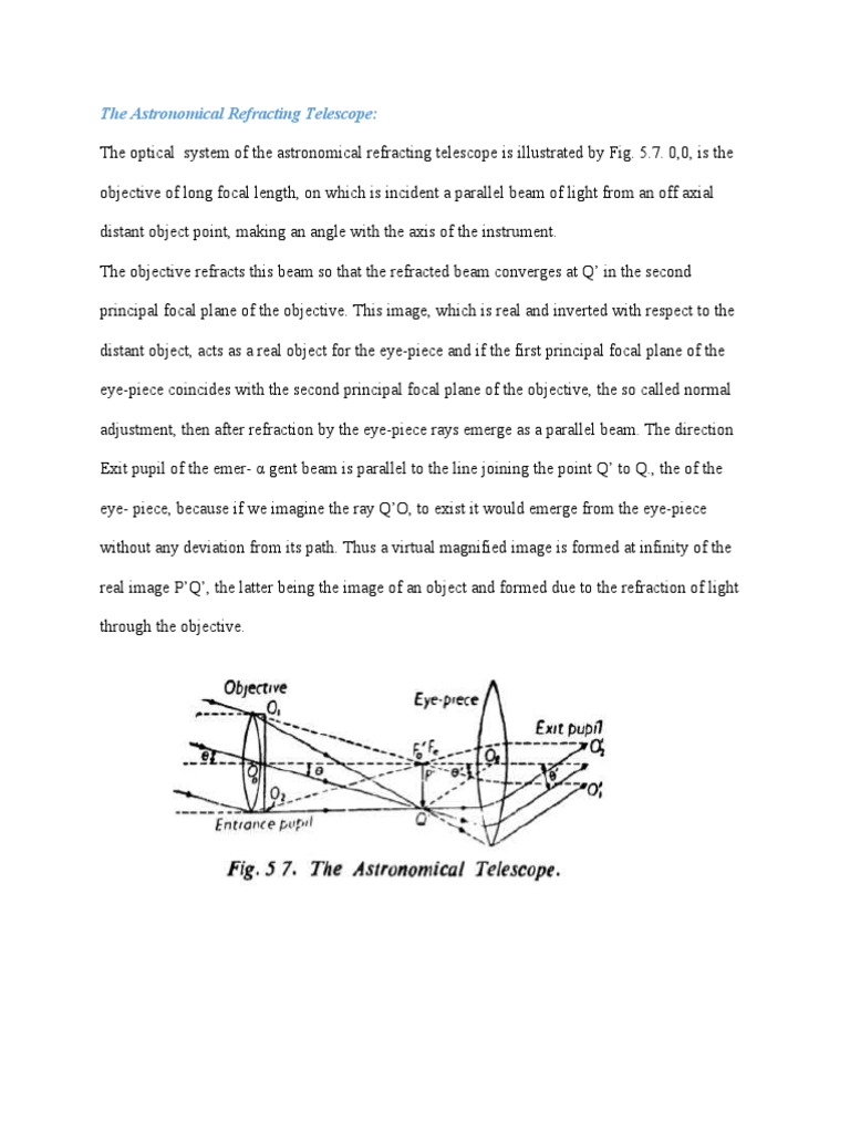The Astronomical Refracting Telescope PDF