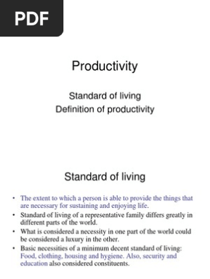 Productivity