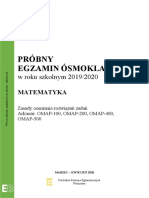 Matematyka 2020 Marzec Egzamin Osmoklasisty Probny Odpowiedzi 1 PDF