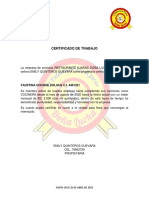 Certificado de Trabajo Faustina PDF