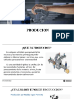 Tipos de producción masiva, por pedido y continua