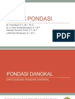 TEKNIK PONDASI - PONDASI DANGKAL - Daya Dukung PDF