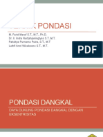 TEKNIK PONDASI - PONDASI DANGKAL - Daya Dukung Dengan Eksentrisitas PDF