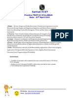 Practice Test - 03 Syllabus - Sarthak KCET PDF