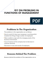 Case study on problems in management functions during COVID-19