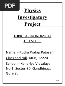 Astronomical Telescope Physics