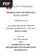 Information Technology: Project Report