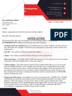 MR Pravinder Kumar Offer Letter PDF