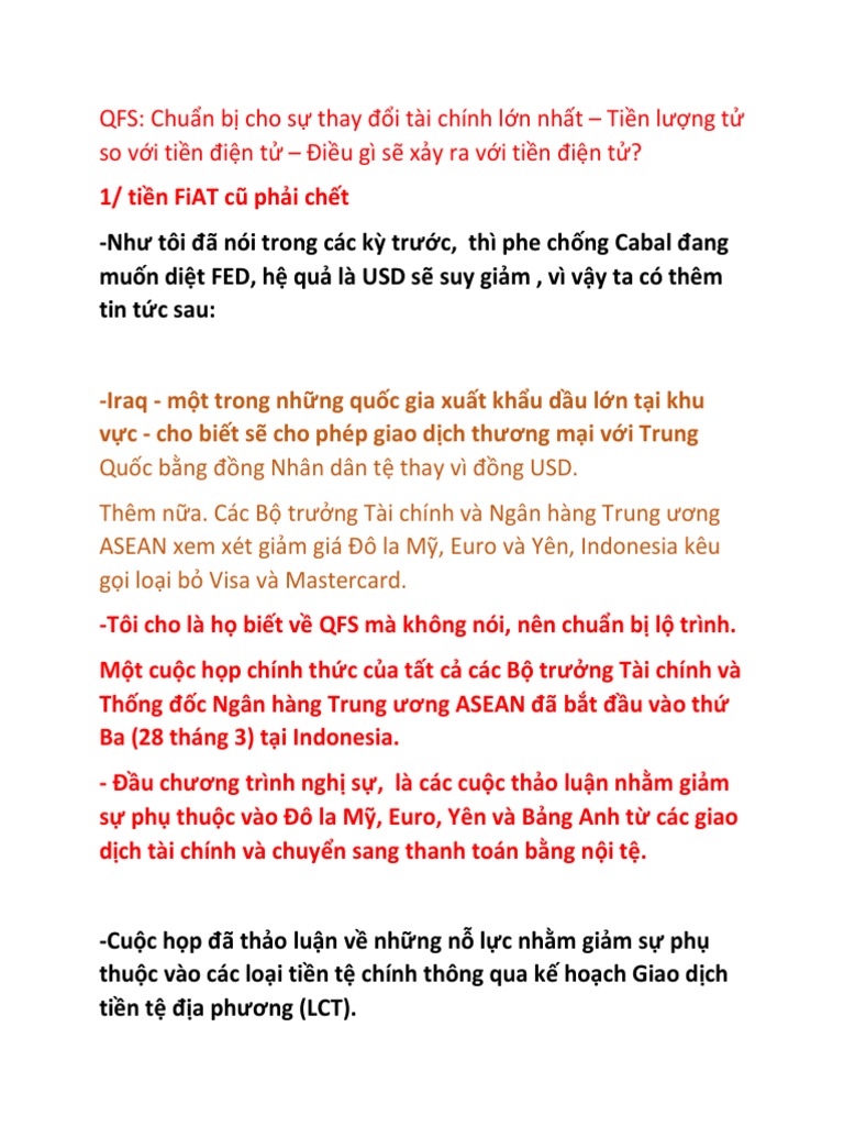 6. Dự Báo và Xu Hướng Tương Lai Của Tiền Lượng Tử QFS