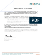 Nexperia - Statement On California Proposition 65 PDF