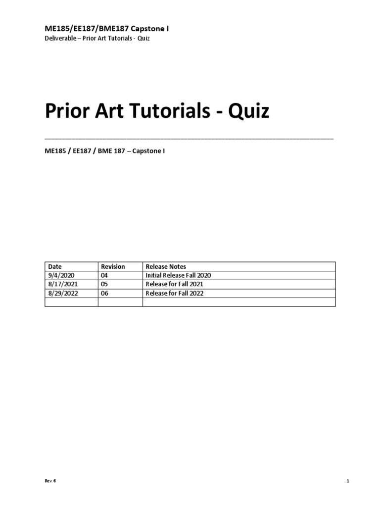 Deliverable Prior Art Tutorials r6 PDF PDF