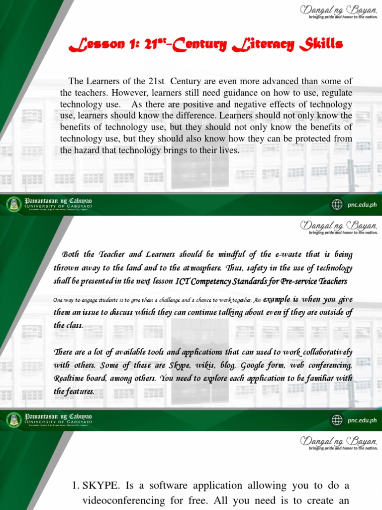 21st Century Digital Literacy Skills | PDF