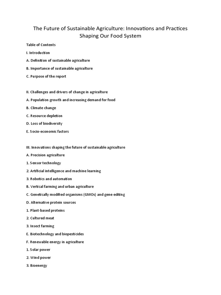 Innovations in Sustainable Agriculture | PDF | Technology & Engineering ...