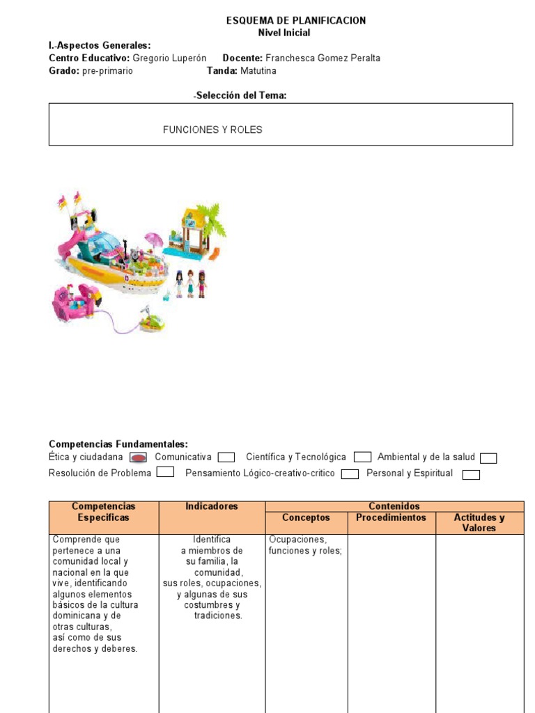 Esquema de Planificacion | PDF