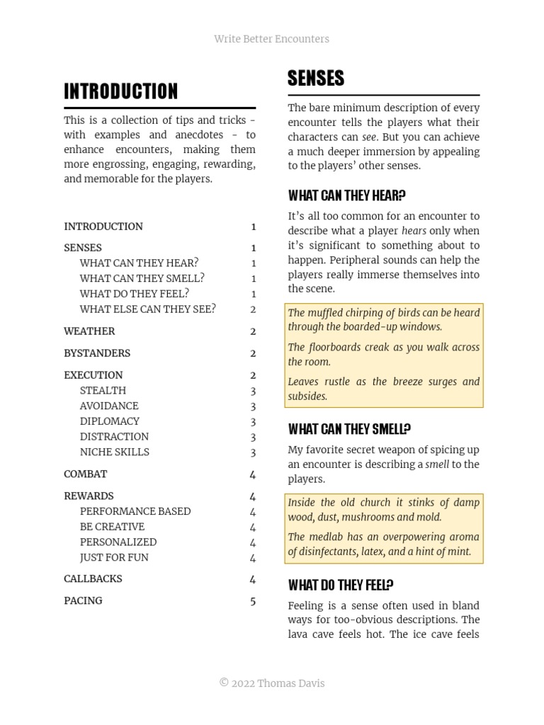 Write Better Encounters v2 PDF | PDF