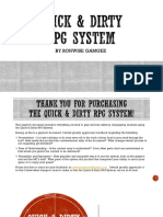 Quick & Dirty RPG System PDF