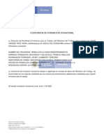 Constancia - Formacion - Vocacional - Yair PDF
