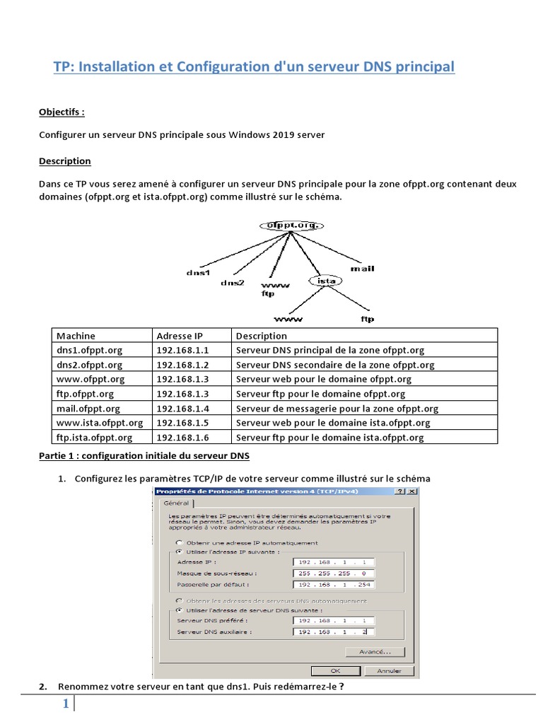 Configuration d'un Serveur DNS sous Windows 2019 | PDF | Ordinateurs