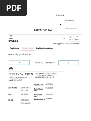 Walmart Pay Stub Online Version.xlsx