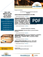 BAJADAS - Servicio Transporte de Personal Miercoles 19-04-23 PDF