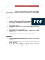 Contenido Manual de Organización