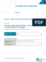 BTEC International Level 3 IT Pearson Set Assignment Unit 11 Cyber Security