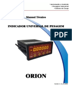 Manual técnico do indicador universal de pesagem Orion